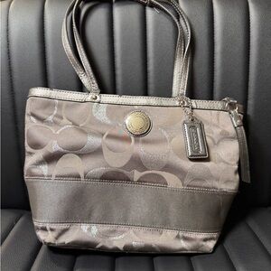 Coach Metallic Brown Shoulder Bag